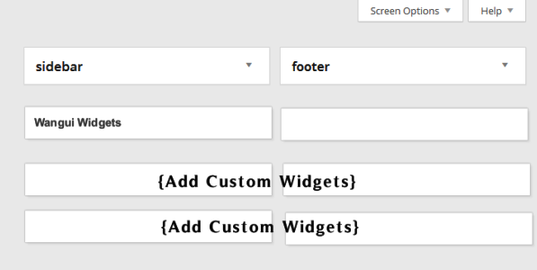 Add Custom Widget Area 