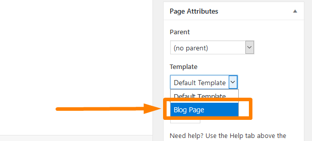 custom blog page template