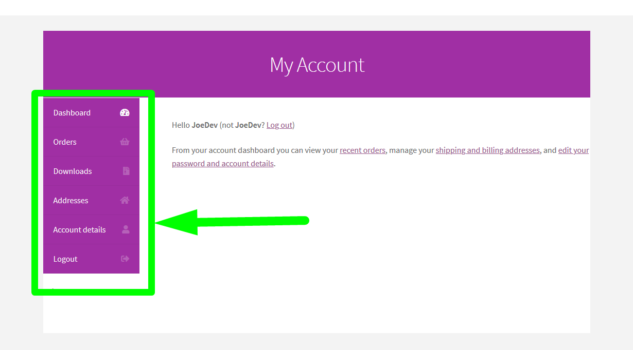 Steps on How to Add New Tab in My-Account Page WooCommerce