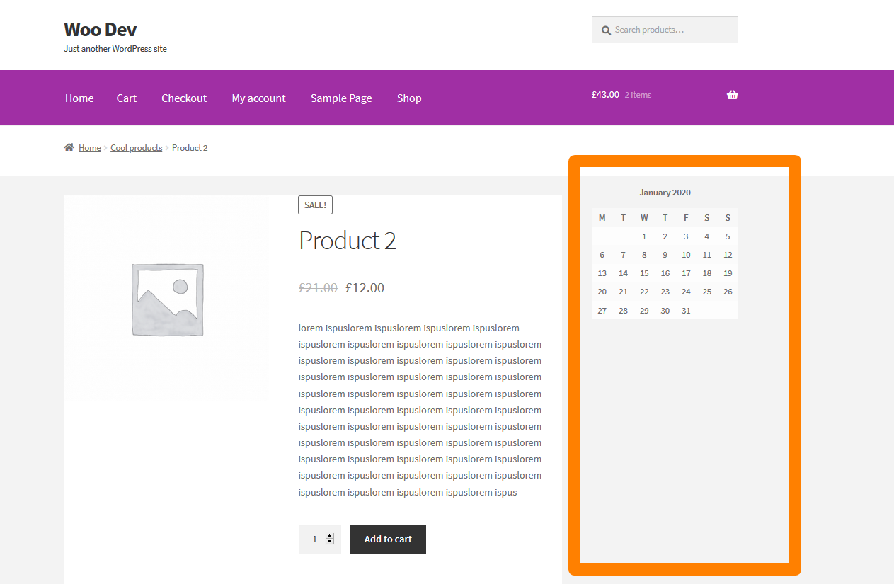 remove sidebar from WooCommerce product page