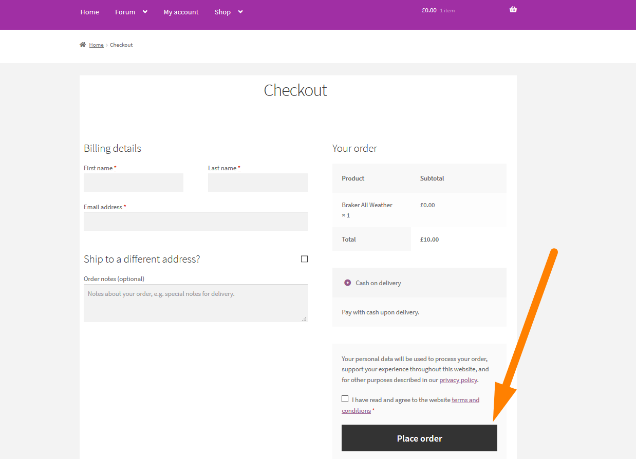 WooCommerce Change Checkout Button Text Place Order 