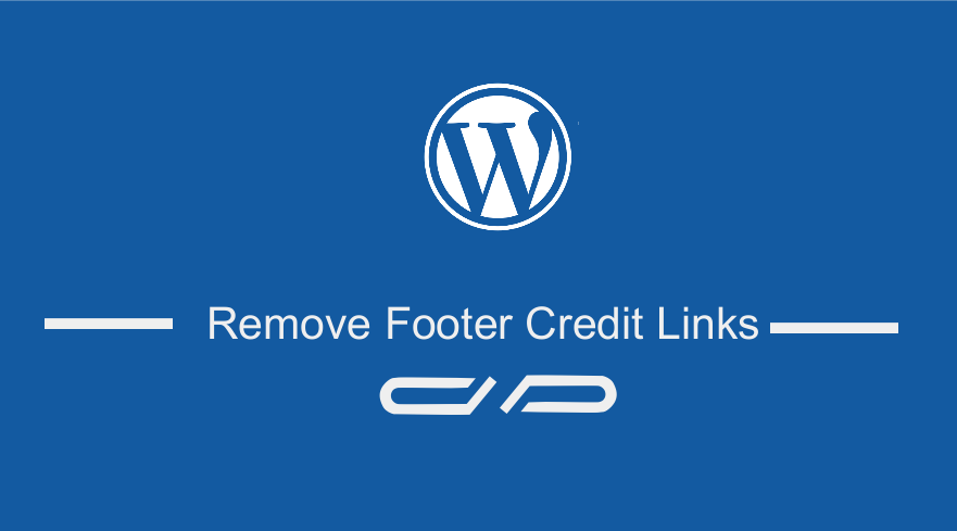 remove wordpress footer credit links 