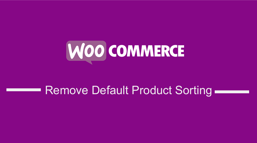 Remove Default Product Sorting 