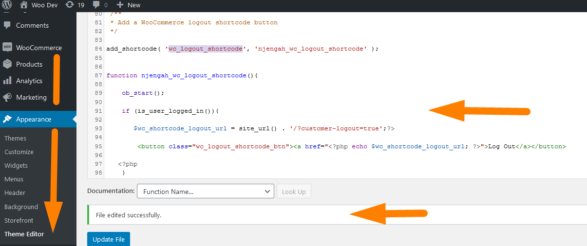 add shortcode to functions.php woocommerce