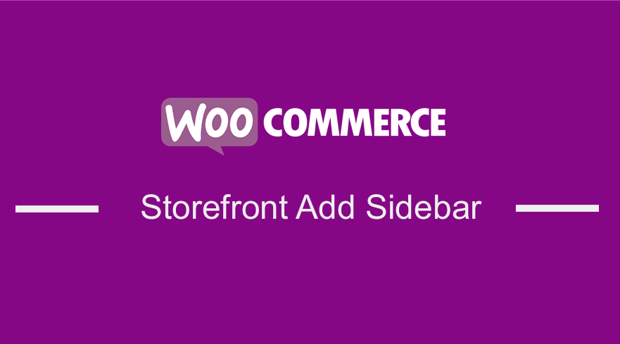 WooCommerce Storefront add sidebar