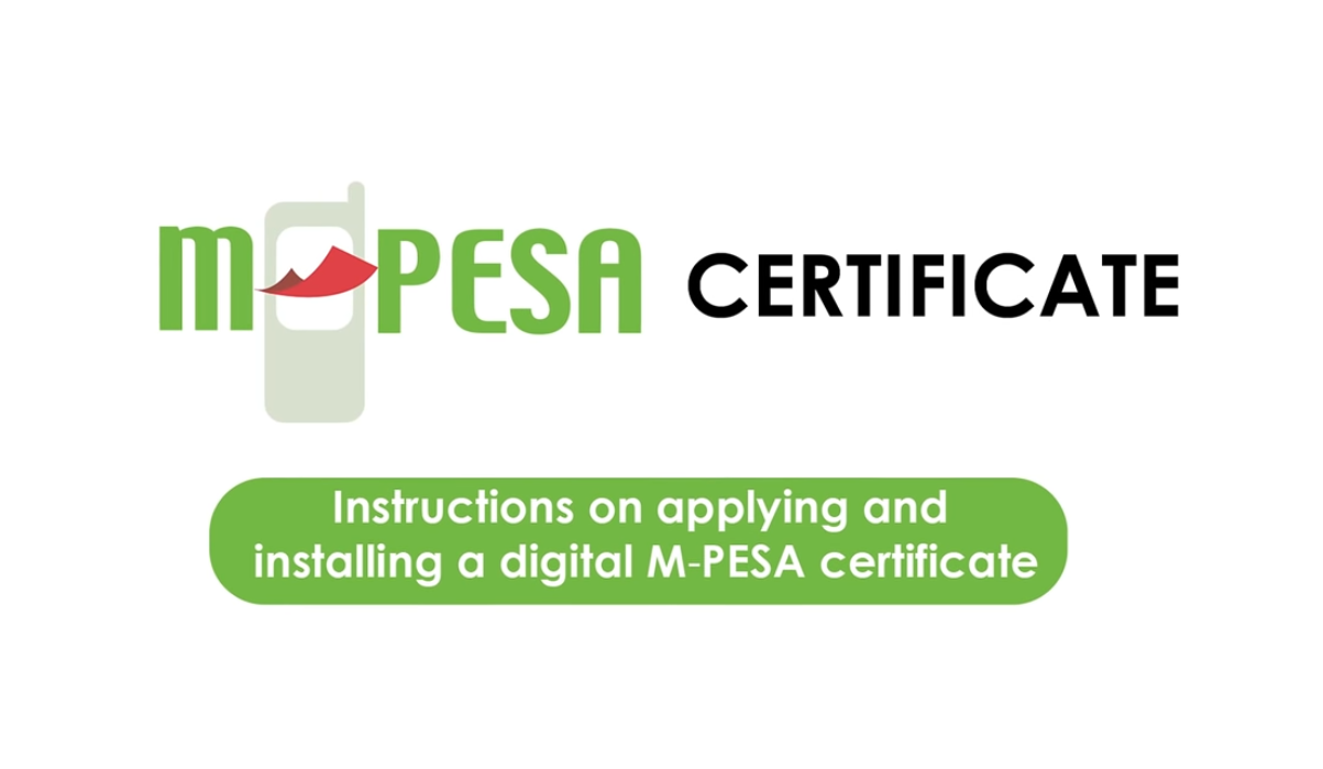 mpesa digital certificate