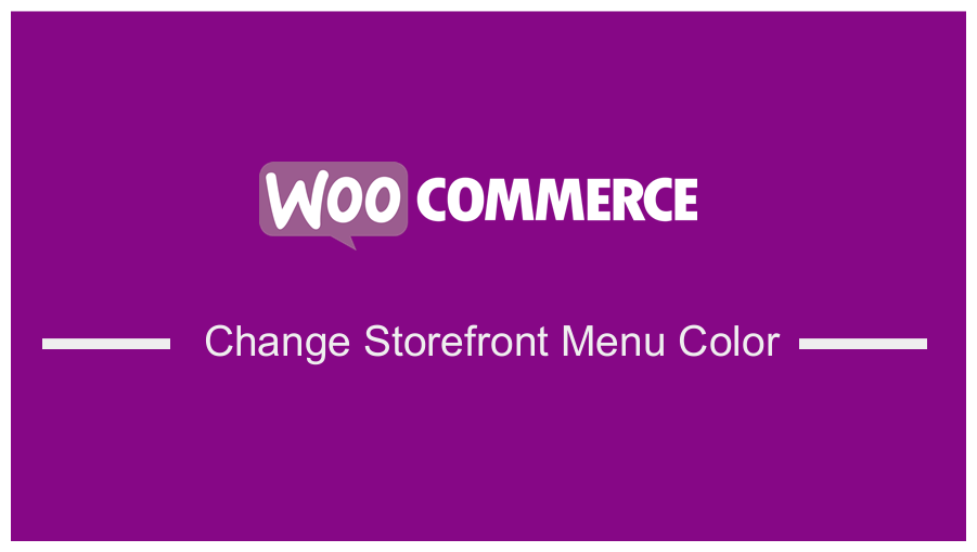 How to Change Menu Color WooCommerce Storefront 