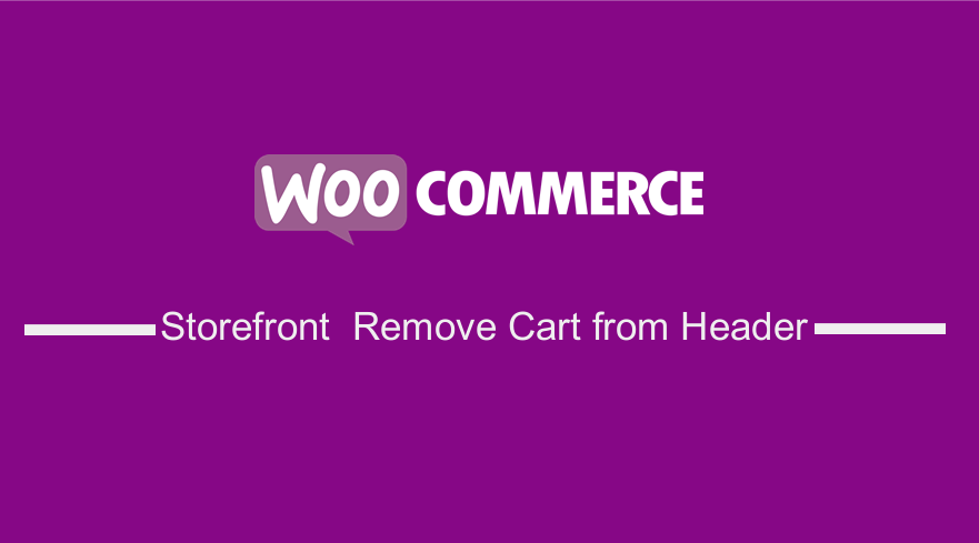 Storefront Remove Cart from Header