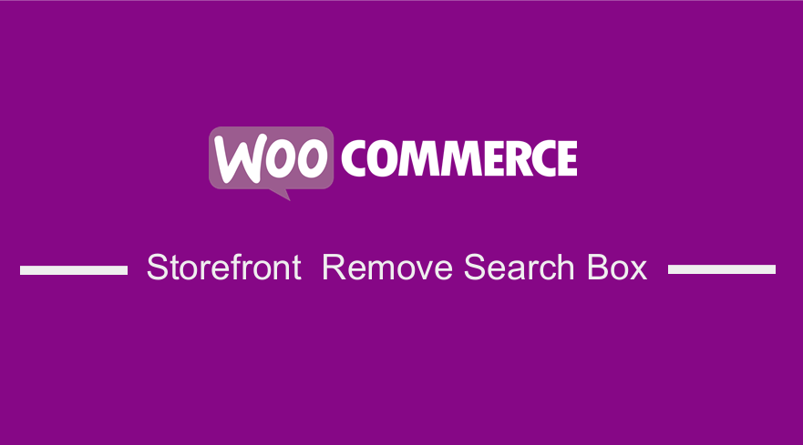 Storefront Remove Search Box