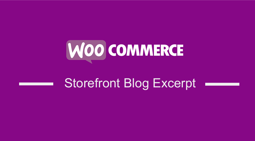 WooCommerce Storefront Blog Excerpt
