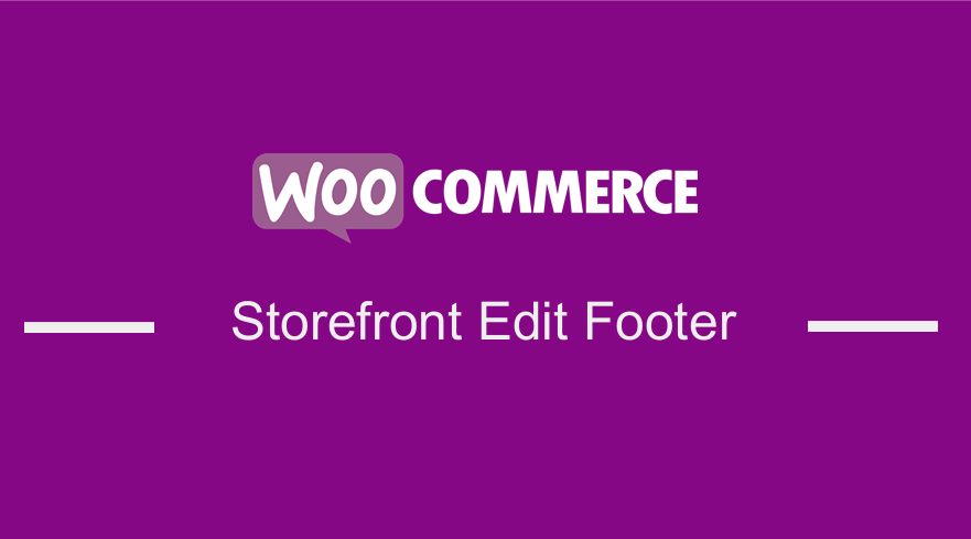 WooCommerce Storefront Edit Footer