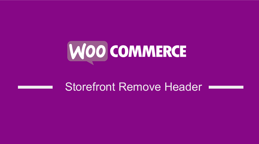 WooCommerce Storefront Remove Header