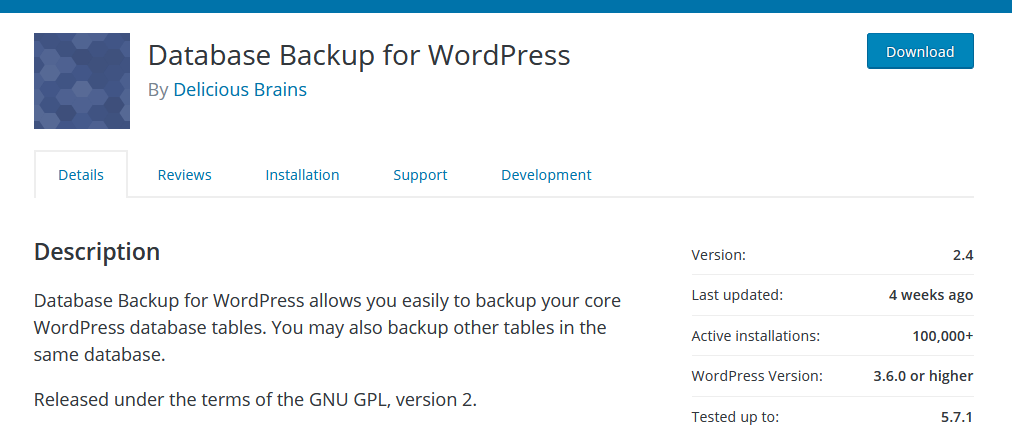 Creating WordPress Database Backup Using a Plugin