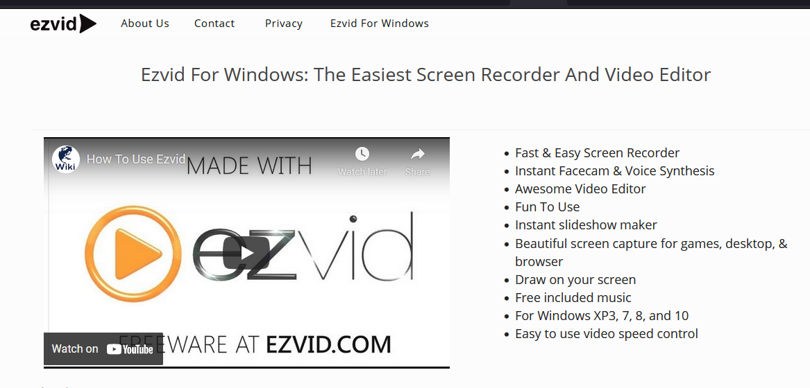 Ezvid Screen Recorder