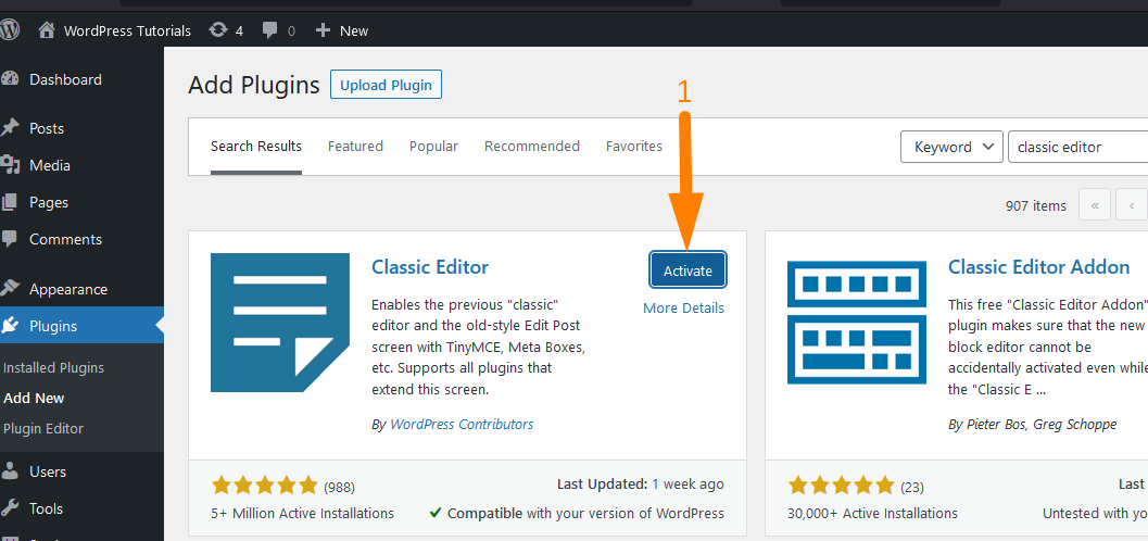 How to Install Classic Editor in WordPress