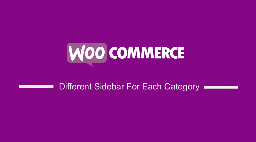 WooCommerce Different Sidebar For Each Category
