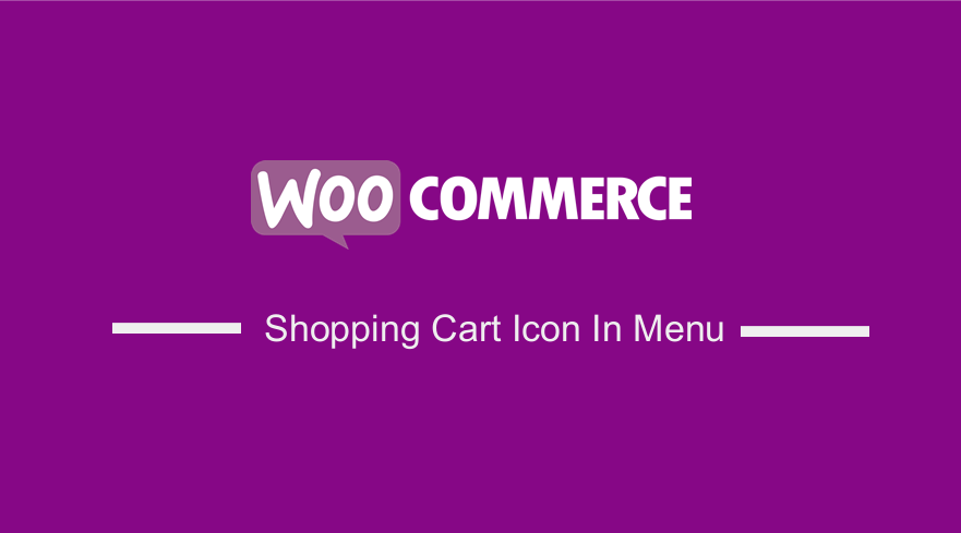 WooCommerce Shopping Cart Icon In Menu