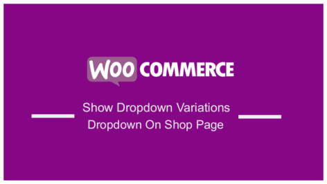 WooCommerce Show Dropdown Variations Dropdown On Shop Page