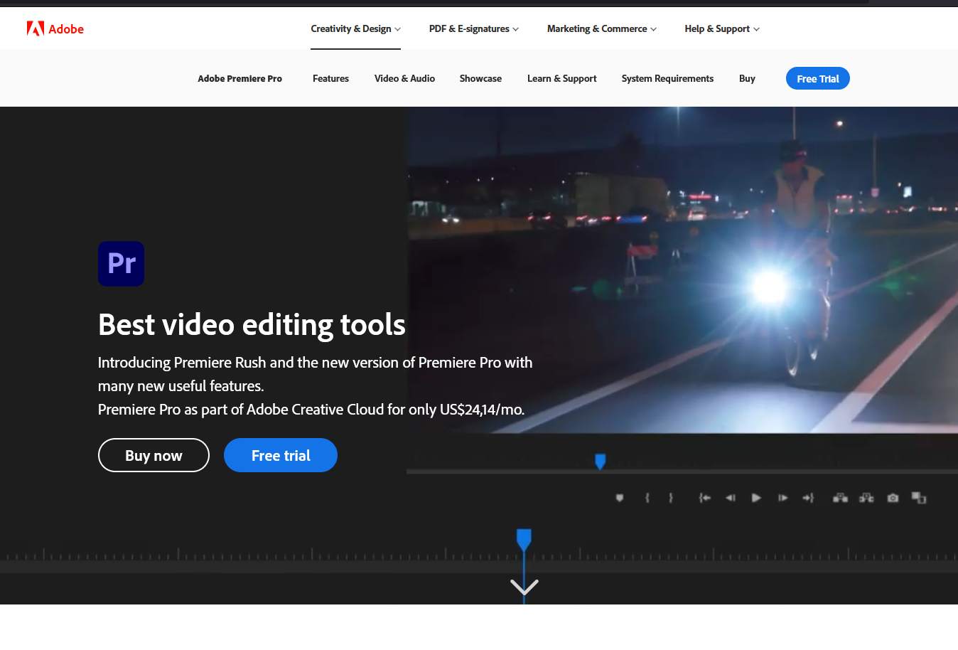 adobe creative cloud video editor