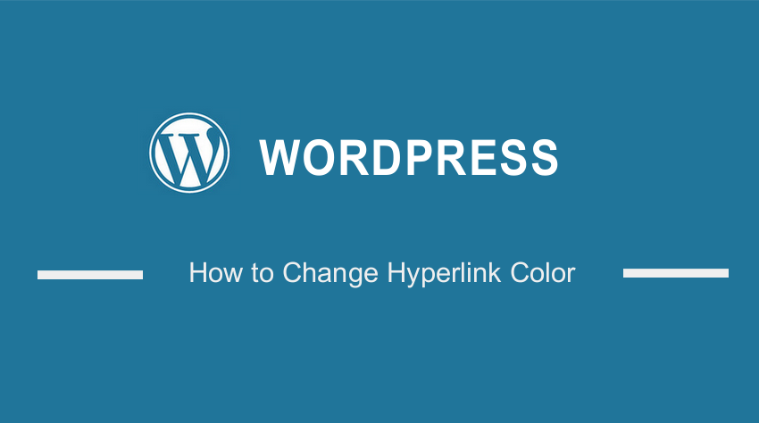 how to change hyperlink color in wordpress